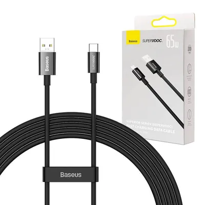 Kabel usb do usb-c Baseus superior series, 65w, 2m (czarny)