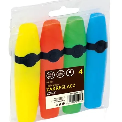 Zakreślacze 1-4.2mm Grand gr-225 160-1722 mix*4 ścięta 4szt