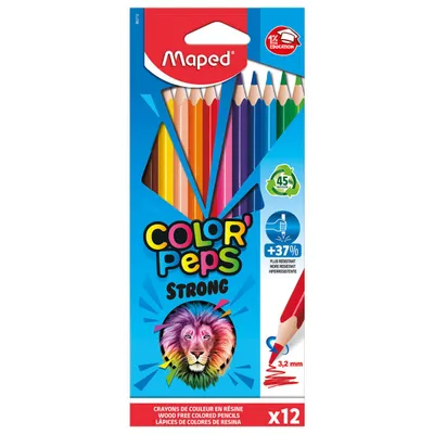 Kredki MAPED colorpeps strong trójkątne 12 szt