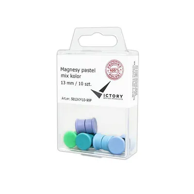 Magnesy 13mm VICTORY OFFICE PRODUCTS 5013km10-99p pastelowe mix kolorów 10szt