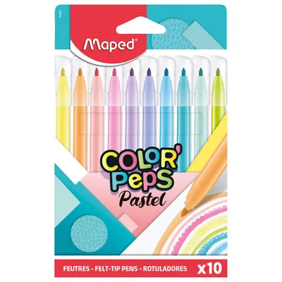 Flamastry MAPED colorpeps pastel 10 szt.