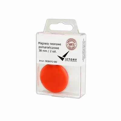 Magnesy 38mm VICTORY OFFICE PRODUCTS 5038km2-065 neonowe pomarańczowe 2szt
