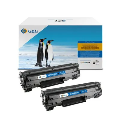 G&g kompatybilny toner z cb435a, cb436a, ce285a, ce278a, crg128, 728, 725, black, 2000s, nt-ph435cuu, hp 35a, dla hp laserjet p100