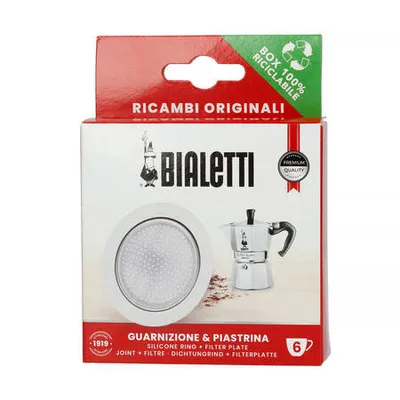 Bialetti - uszczelka + sitko do kawiarek aluminiowych Bialetti 6tz