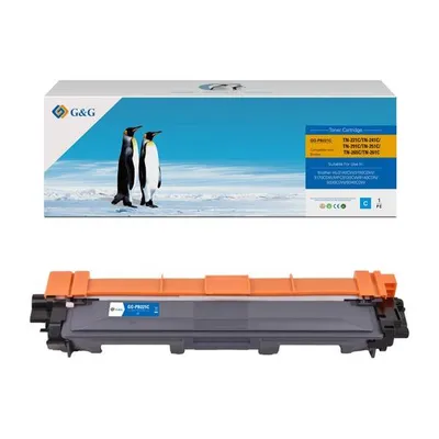 G&g kompatybilny toner z tn241c, cyan, 1400s, nt-pb221c, dla brother hl-3140cw, 3170cdw, mfc9130cw, 9330cdw, 9340cdw, n