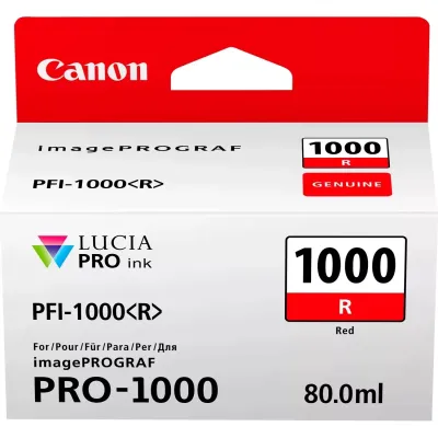 Tusz oryginalny CANON pfi1000r 0554c001 czerwony 80 ml