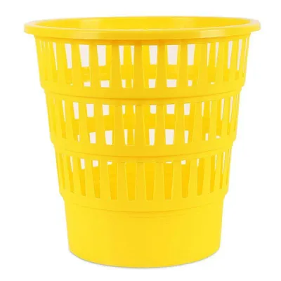 Kosz na śmieci 16l OFFICE PRODUCTS żółty plastik ażurowy