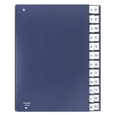 Teczka korespondencyjna a4 DONAU a-z granatowa tektura 1.9mm