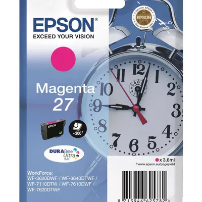 Tusz oryginalny EPSON t2703 c13t27034012 magenta 3,6 ml
