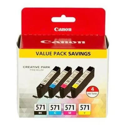 Tusz oryginalny CANON cli571cmyk 0386c005 czarny 28 ml