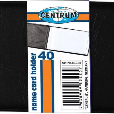 Wizytownik CENTRUM 83225 czarny pvc 40szt