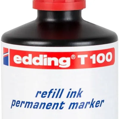 Tusz do markerów permanentny EDDING t 100 czerwony 100ml