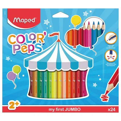 Kredki MAPED jumbo colorpeps early age trójkątne 24 szt