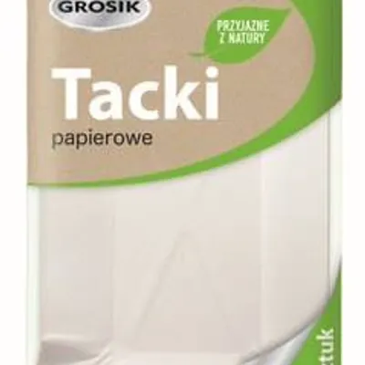 Tacka 13x20 cm GROSIK zza353900. biała papierowa 12 szt