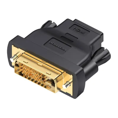 Adapter dvi (24+1) męski na hdmi 1.4 żeński Vention ecdb0 1080p 60hz (czarny)