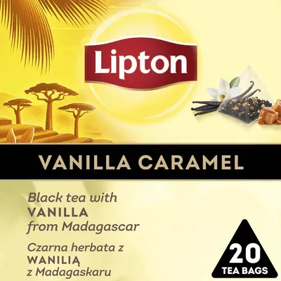 Herbata czarna wanilia piramidki LIPTON 20 torebek