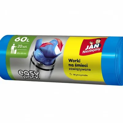 Worki JAN NIEZBĘDNY easy-pack niebieskie 60l 20 szt