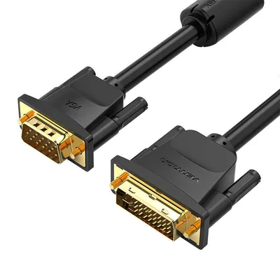 Kabel dvi (24+5) do vga Vention eacbj 5m, 1080p 60hz (czarny)