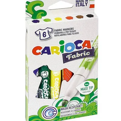 Flamastry do tkanin Carioca 40956 cromatex 160-1473 mix*6szt