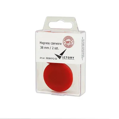 Magnesy 38mm VICTORY OFFICE PRODUCTS 5038km2-03 czerwone 2szt