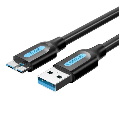 Kabel płaski usb 3.0 a do micro b Vention copbh 2a 2m czarny