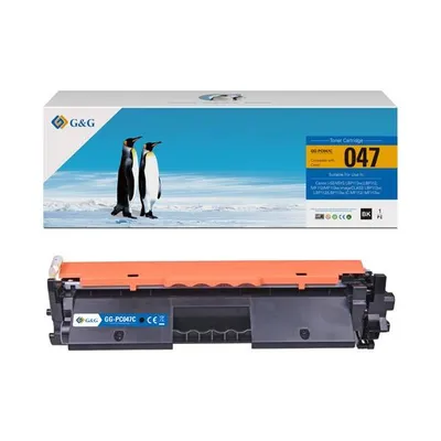 G&g kompatybilny toner z 047 bk, black, 1600s, nt-pc047c, dla canon i-sensys lbp112, i-sensys lbp113w, i-sensys mf112, n