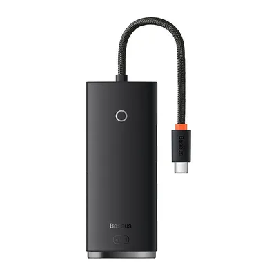 Hub 4w1 Baseus lite series usb-c do 4x usb 3.0 + usb-c, 25cm (czarny)