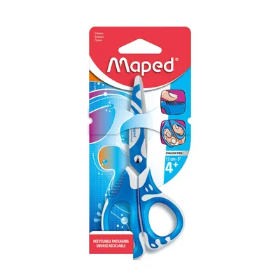 Nożyczki MAPED zenoa fit szkolne asymetryczne 13 cm blister kartonowy