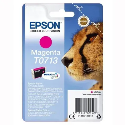 Epson oryginalny ink / tusz c13t07134022, magenta, blistr z ochroną, 5,5ml, EPSON d78, dx4000, dx4050, dx5000, dx5050, dx6000, dx6
