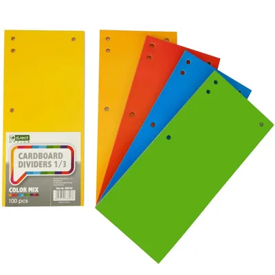 Przekładki 1/3 a4 D.RECT mix karton 200g 100szt