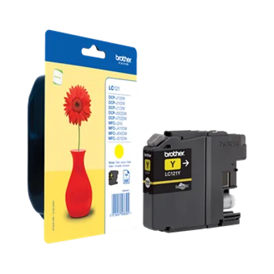 Tusz oryginalny BROTHER lc121y yellow 300 stron po terminie