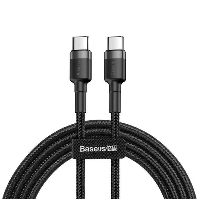 Kabel usb-c do usb-c pd Baseus cafule pd 2.0 qc 3.0 60w 1m (czarno-szary)