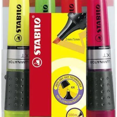Zakreślacz STABILO luminator 71/4 mix*4 2-5mm 4szt.