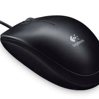 Mysz optyczna przewodowa b100 LOGITECH 910-003357 czarna 800 dpi