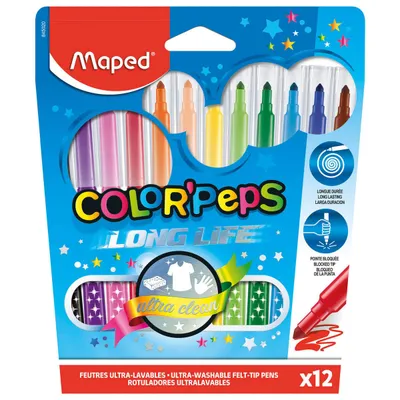 Flamastry MAPED colorpeps long life 12 szt