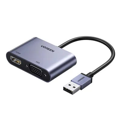 Adapter usb-a 3.0 do hdmi/vga UGREEN cm449 (szary)