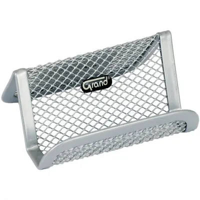 Stojak na wizytówki Grand gr-340s 120-1132 srebrny 65x94x45mm metalowa siatka