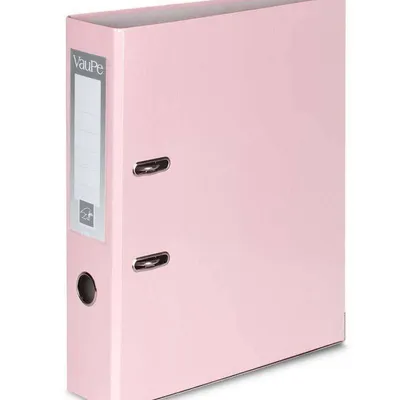 Segregator a4 tektura VAUPE fck 75mm 061/10 pastelowy różowy dźwigniowy