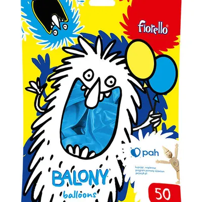 Balony 12" Fiorello 170-2653 metaliczny niebieski 50szt