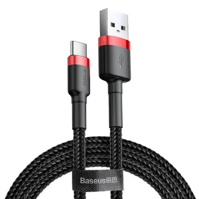 Kabel usb do usb-c Baseus cafule 2a 3m (czerwono-czarny)