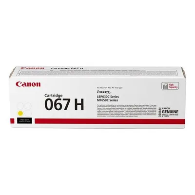 Canon oryginalny toner 067 h y, yellow, 2350s, 5103c002, high capacity, CANON lbp631cdw, lbp633cdw, mf651cw, mf655cdw, mf657cdw, o