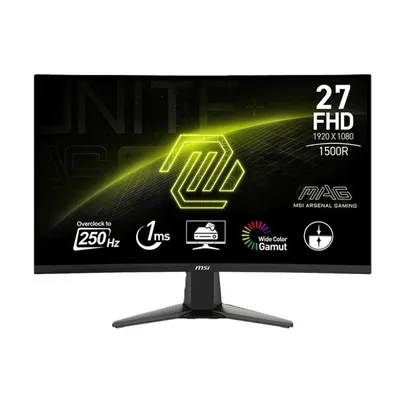 Msi monitor 27 cali mag 27c6x led/fhd/curved/250hz/czarny