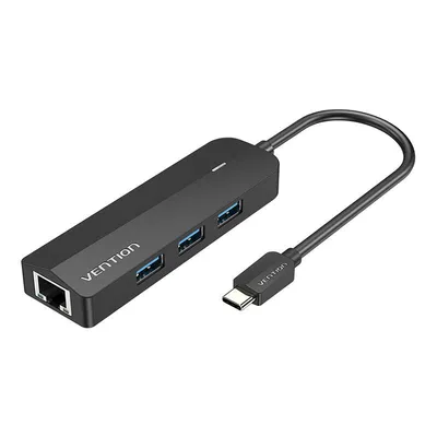 Hub usb-c na 3x usb 3.0, rj45, micro usb Vention tgpbb 0,15m czarny