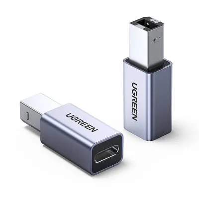 Adapter usb-c na usb-b UGREEN us382 do drukarki (szary)
