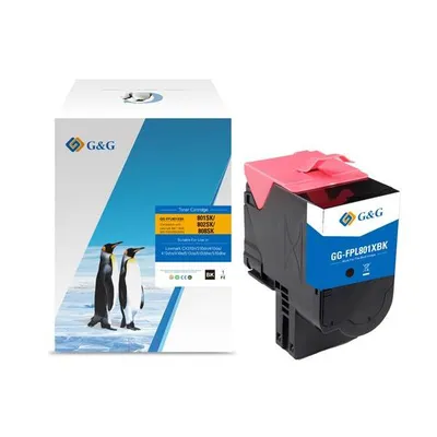 G&g kompatybilny toner z 80c2sk0, black, 2500s, nt-fpl801xbk-a, dla lexmark cx310n, 310dn, 410de, 410dte, 410e, 510de, 510dthe, n