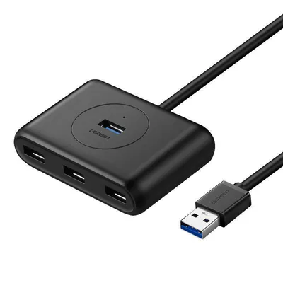 Hub UGREEN cr113 usb do 4x usb 3.0 5gbps, 1m (czarny)