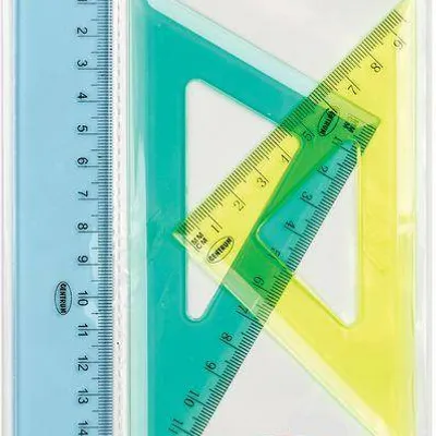 Komplet geometryczny linijka 20cm ekierka*2 CENTRUM 80746 kątomierz z linijką
