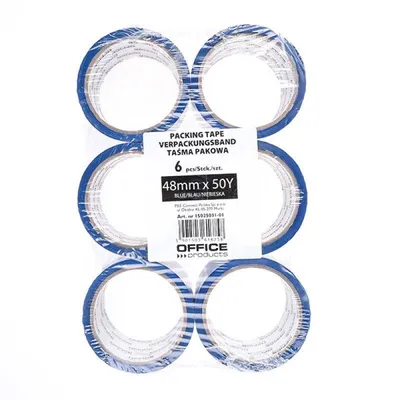 Taśma pakowa 48mmx50yd OFFICE PRODUCTS niebieska 36mic
