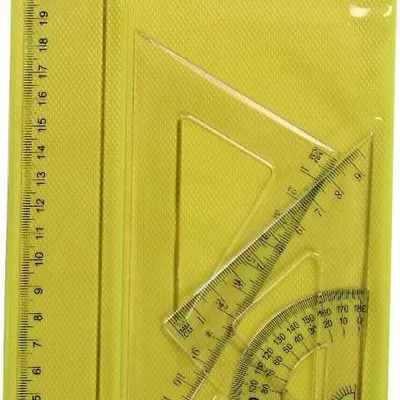 Komplet geometryczny linijka 20cm ekierka*2 kątomierz z linijką FIAN aaa92-20