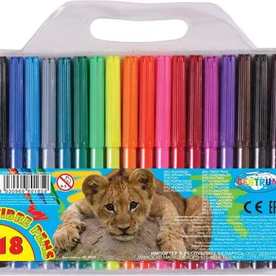 Flamastry op. pvc CENTRUM zoo 80165 mix*18